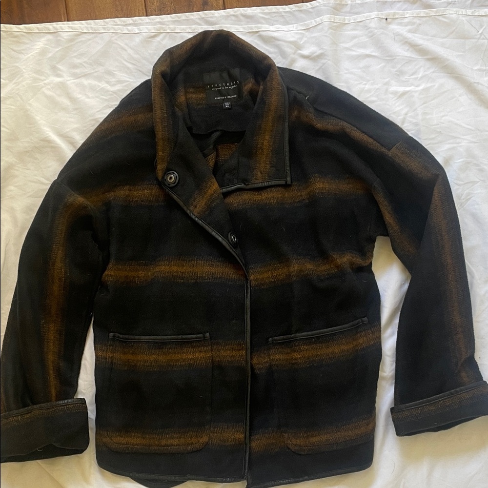Sanctuary Black and Brown Crafted Jacket